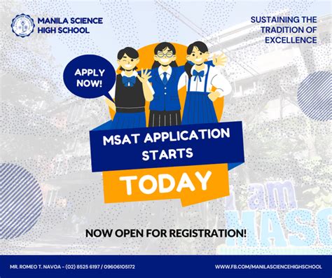Manila Science High School Admission Test Guidelines for SY .